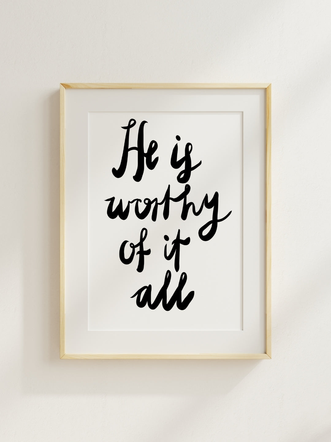 He is Worthy | Framed