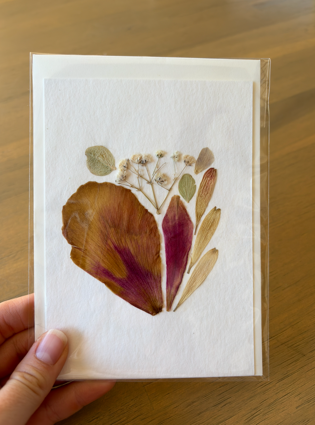 A5 Singlet Flower-pressed Card