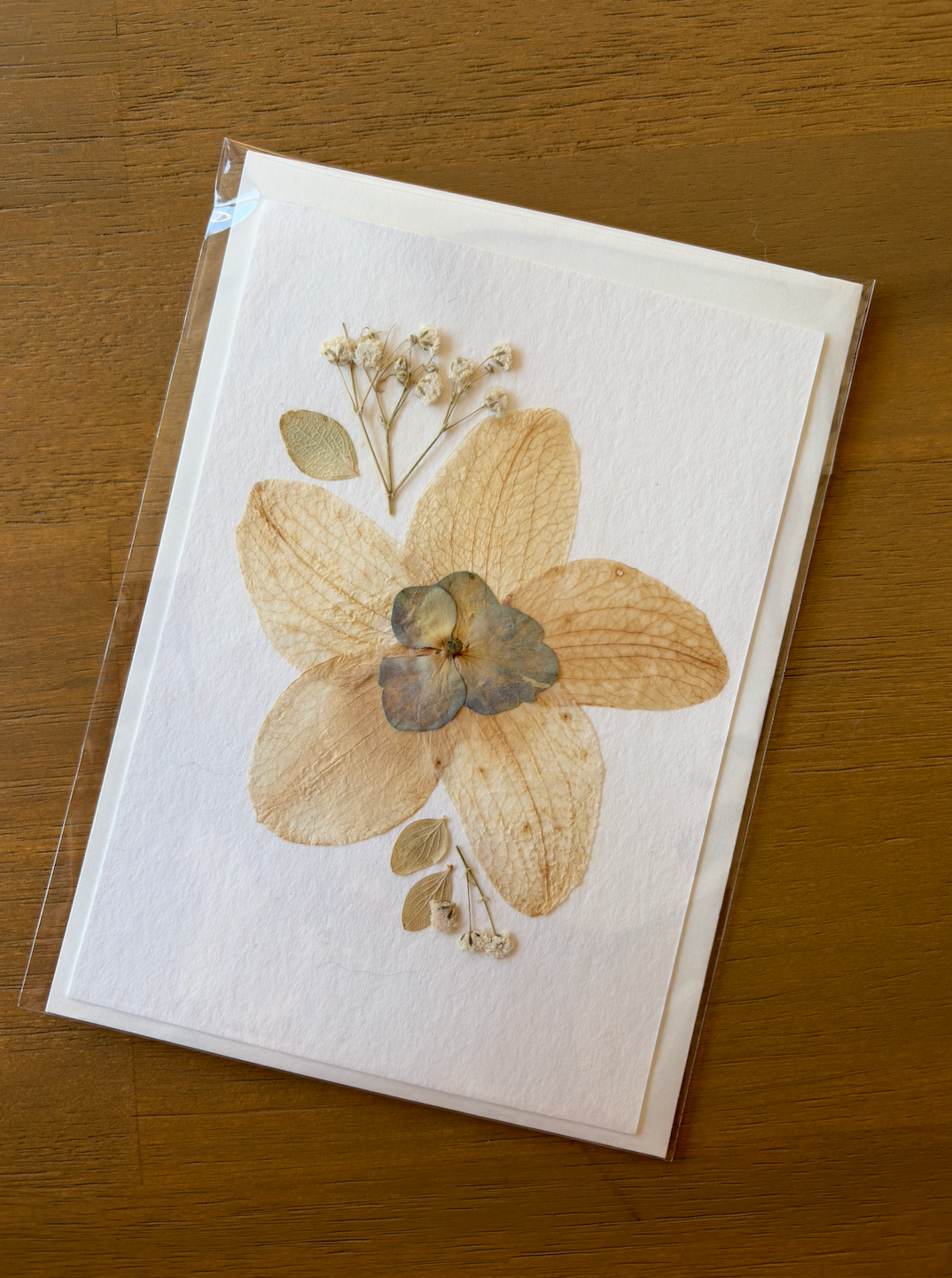 A5 Singlet Flower-pressed Card