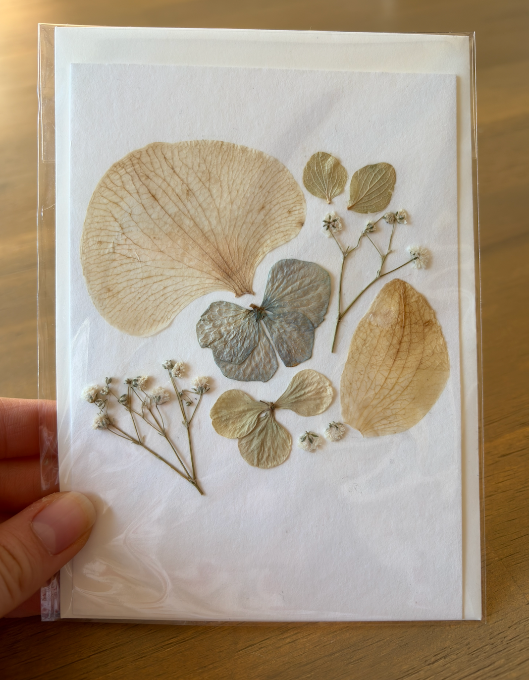 A5 Singlet Flower-pressed Card
