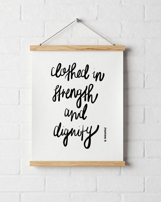 Clothed In Strength | Hanging