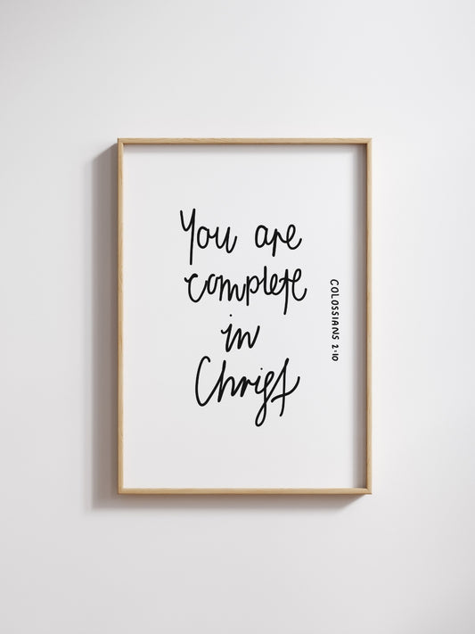 Complete in Christ