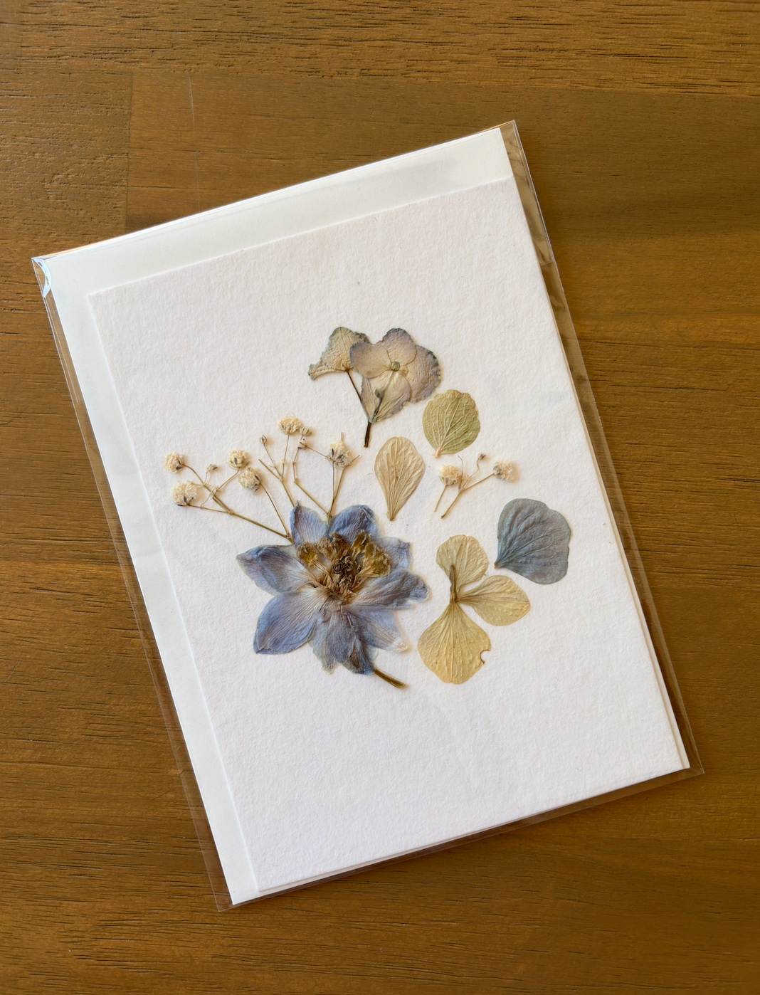A5 Singlet Flower-pressed Card