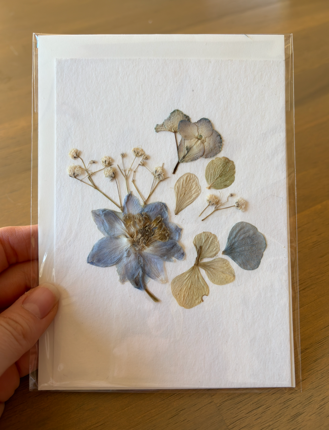 A5 Singlet Flower-pressed Card