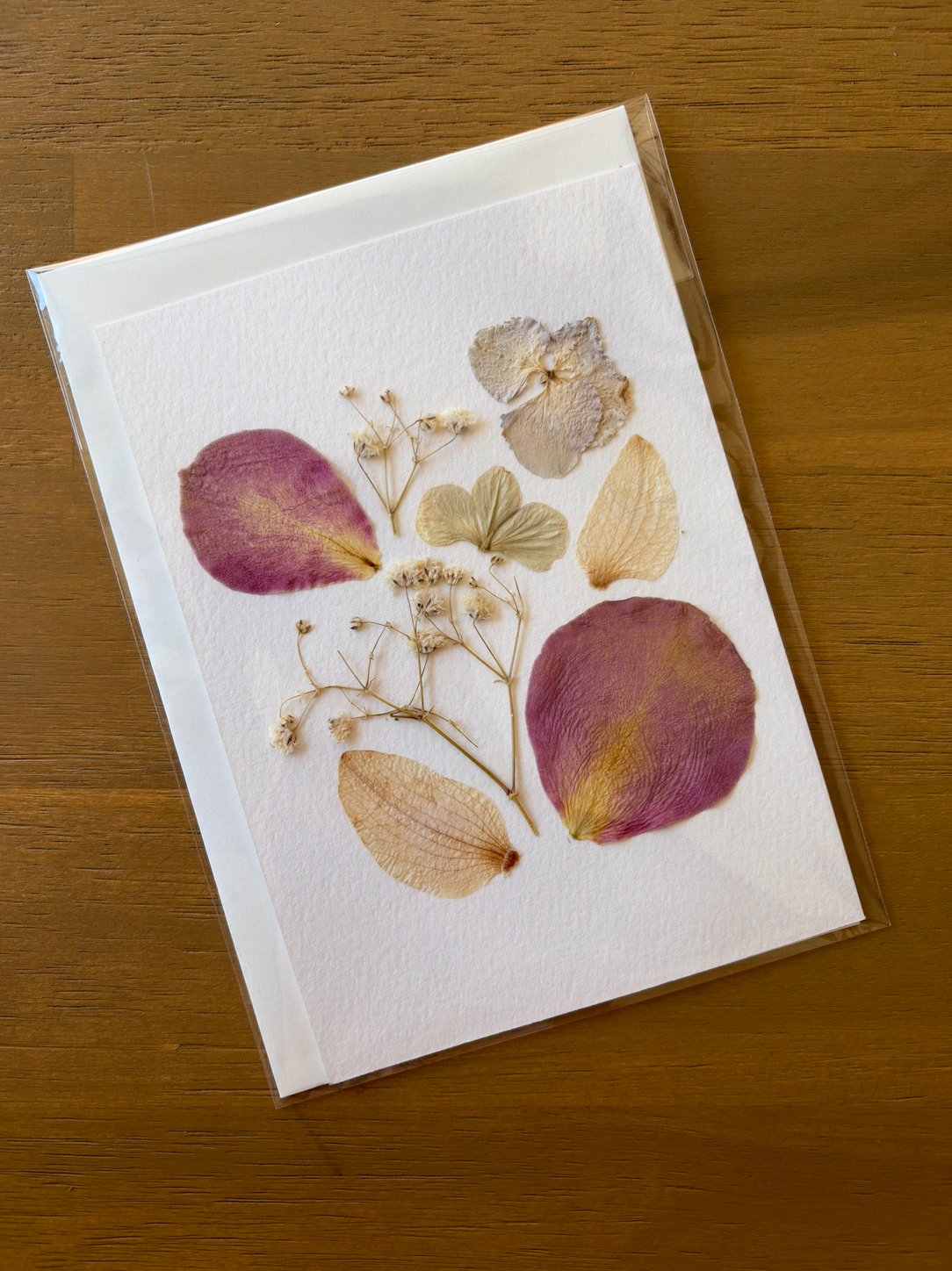 A5 Singlet Flower-pressed Card