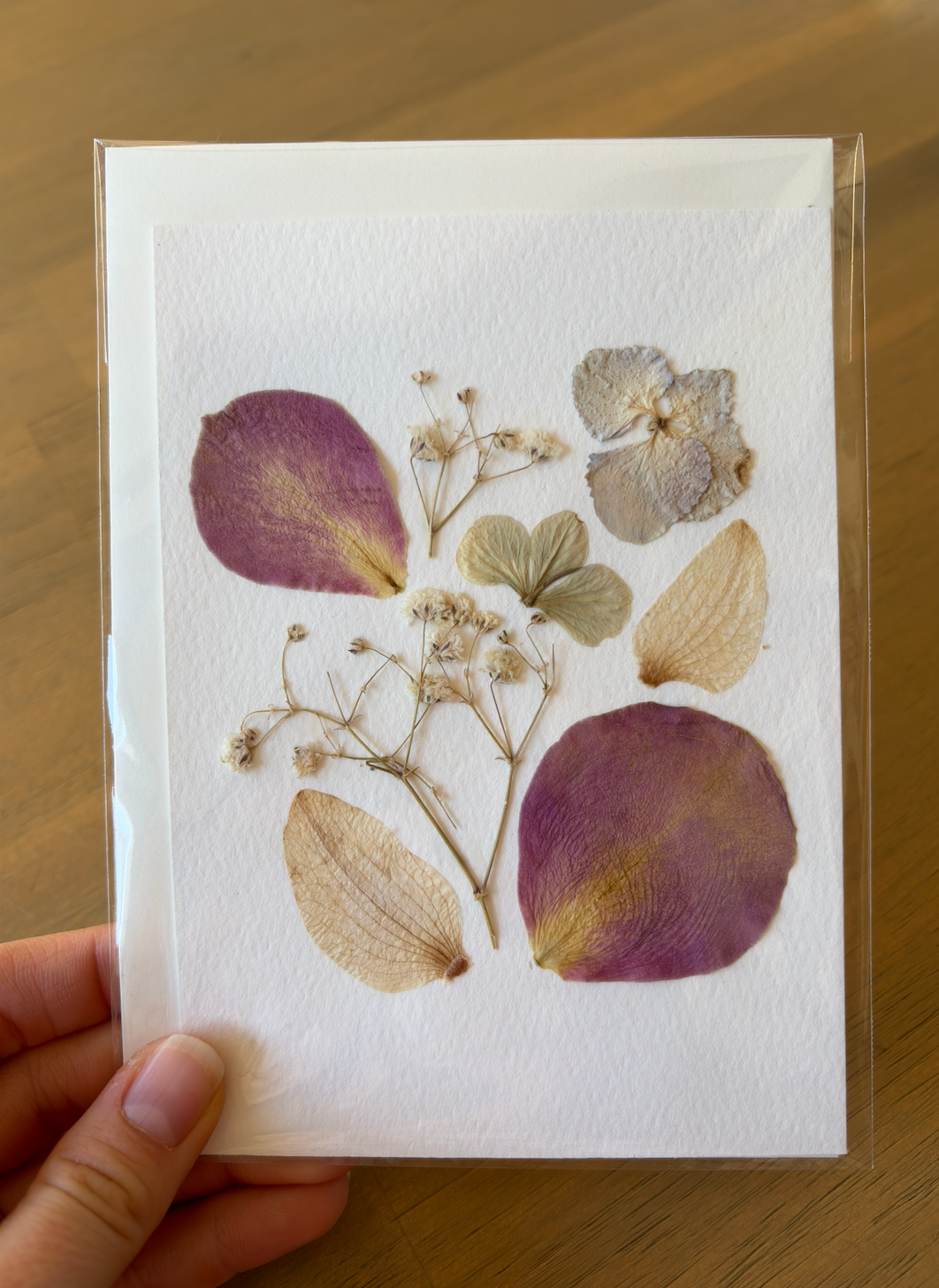 A5 Singlet Flower-pressed Card