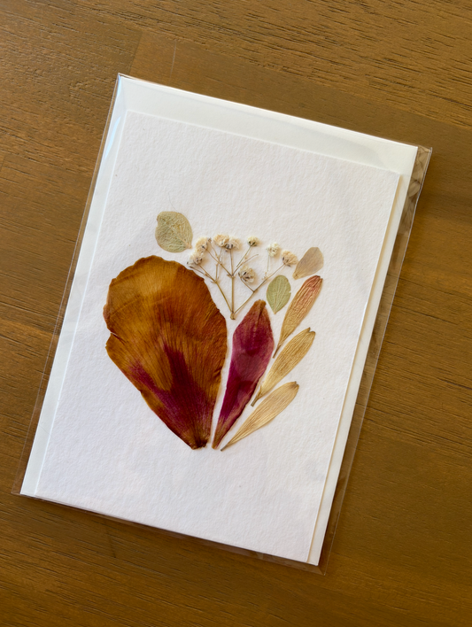 A5 Singlet Flower-pressed Card