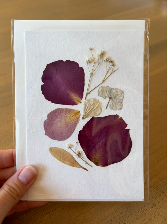 A5 Singlet Flower-pressed Card