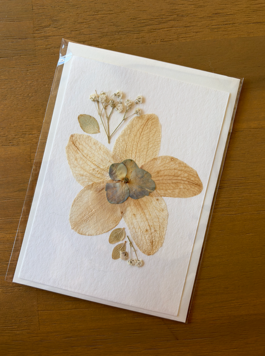 A5 Singlet Flower-pressed Card