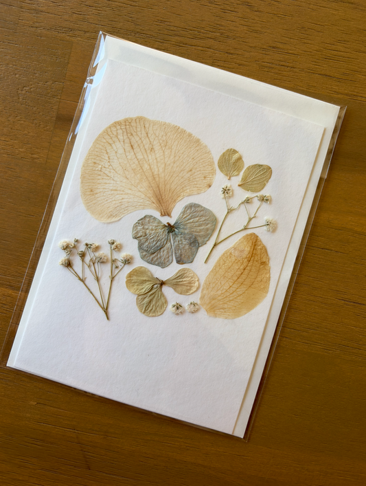 A5 Singlet Flower-pressed Card