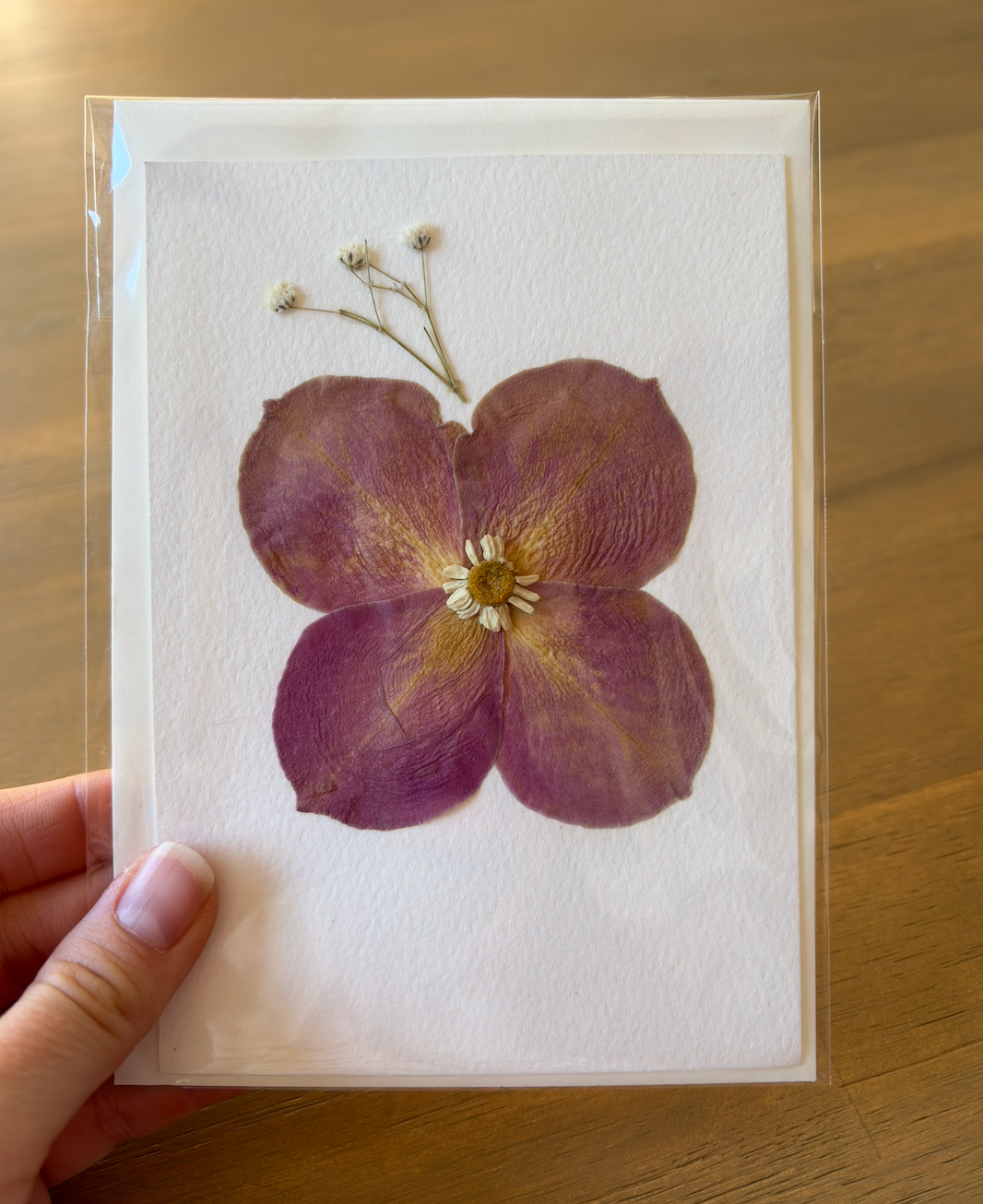 A5 Singlet Flower-pressed Card