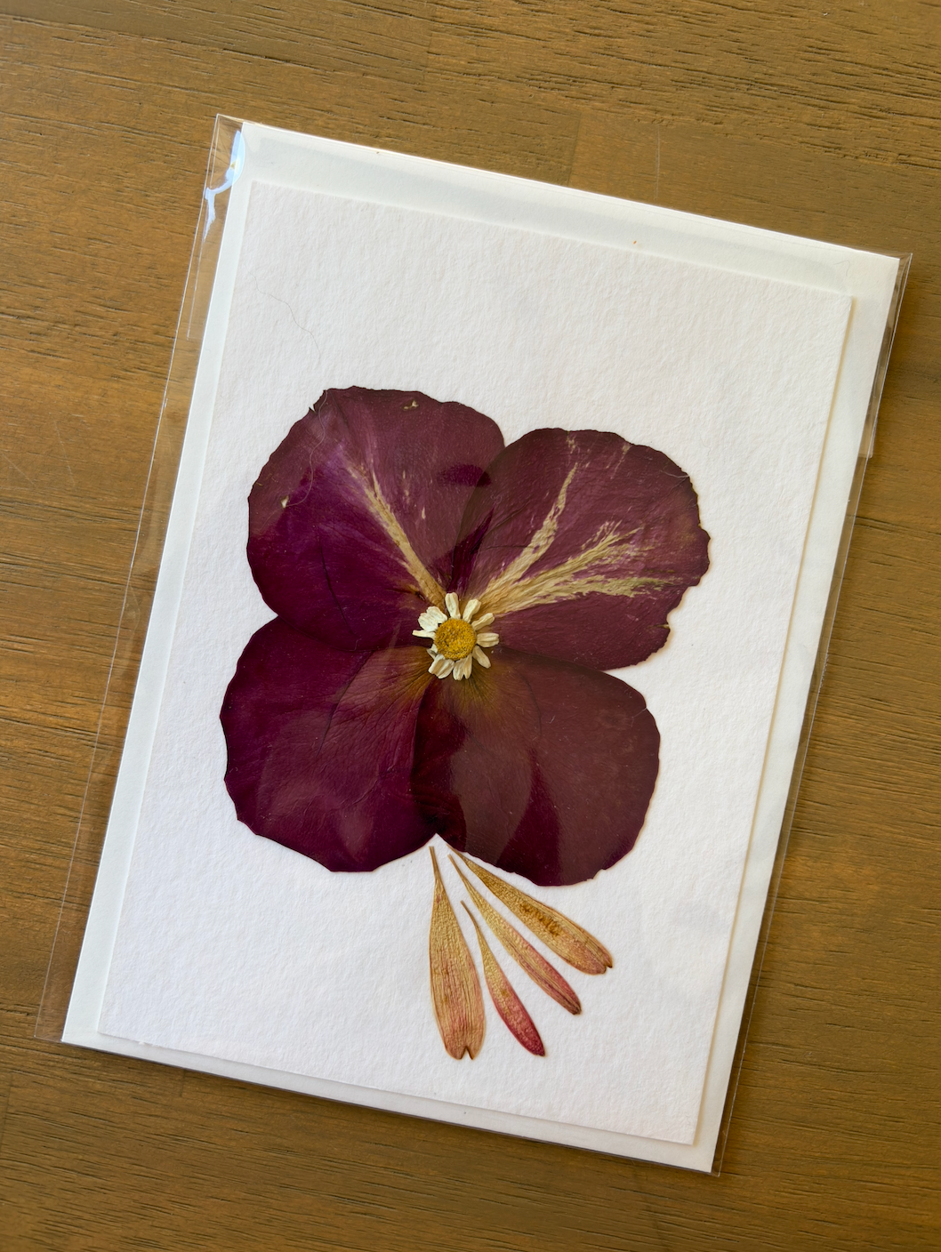 A5 Singlet Flower-pressed Card