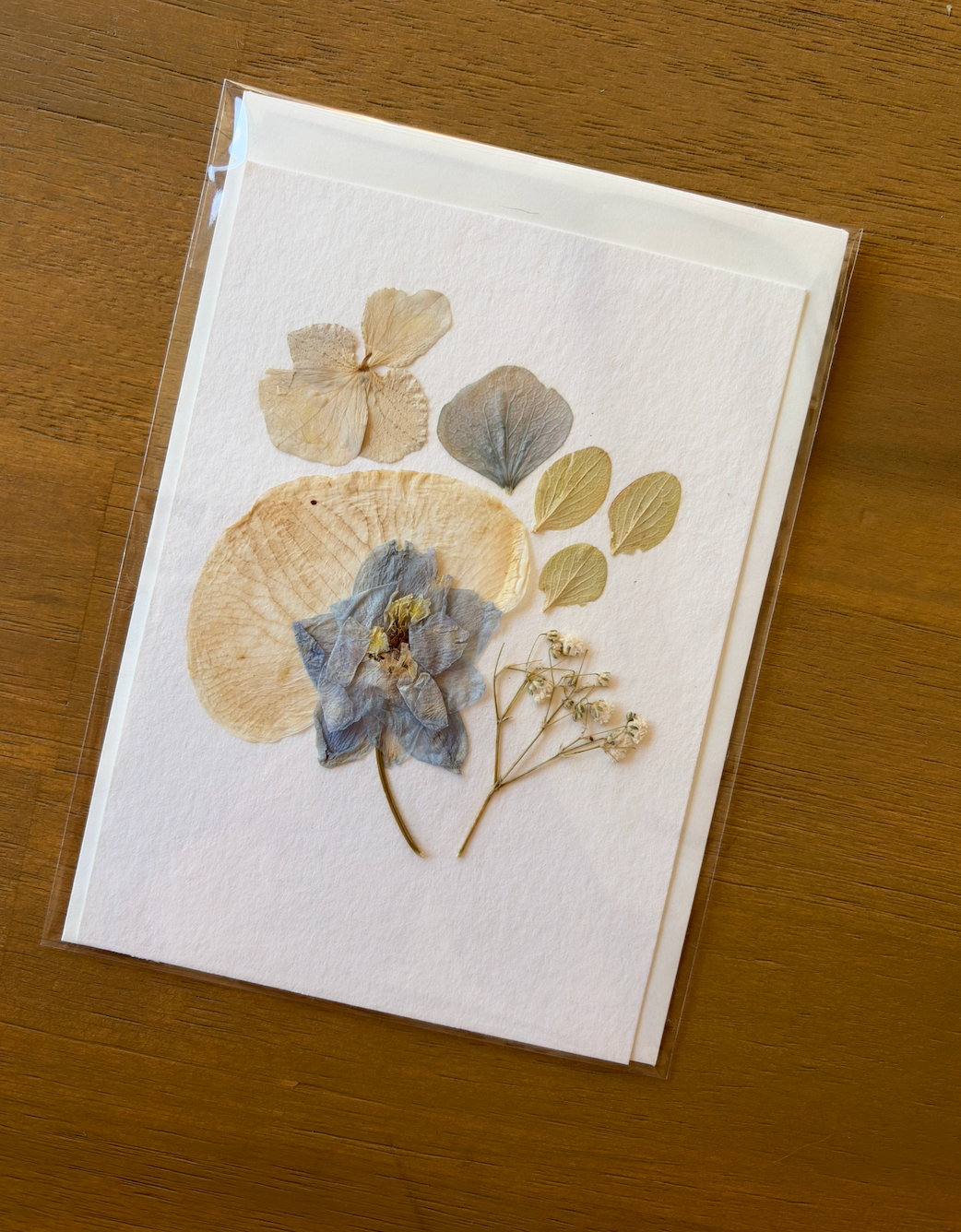A5 Singlet Flower-pressed Card