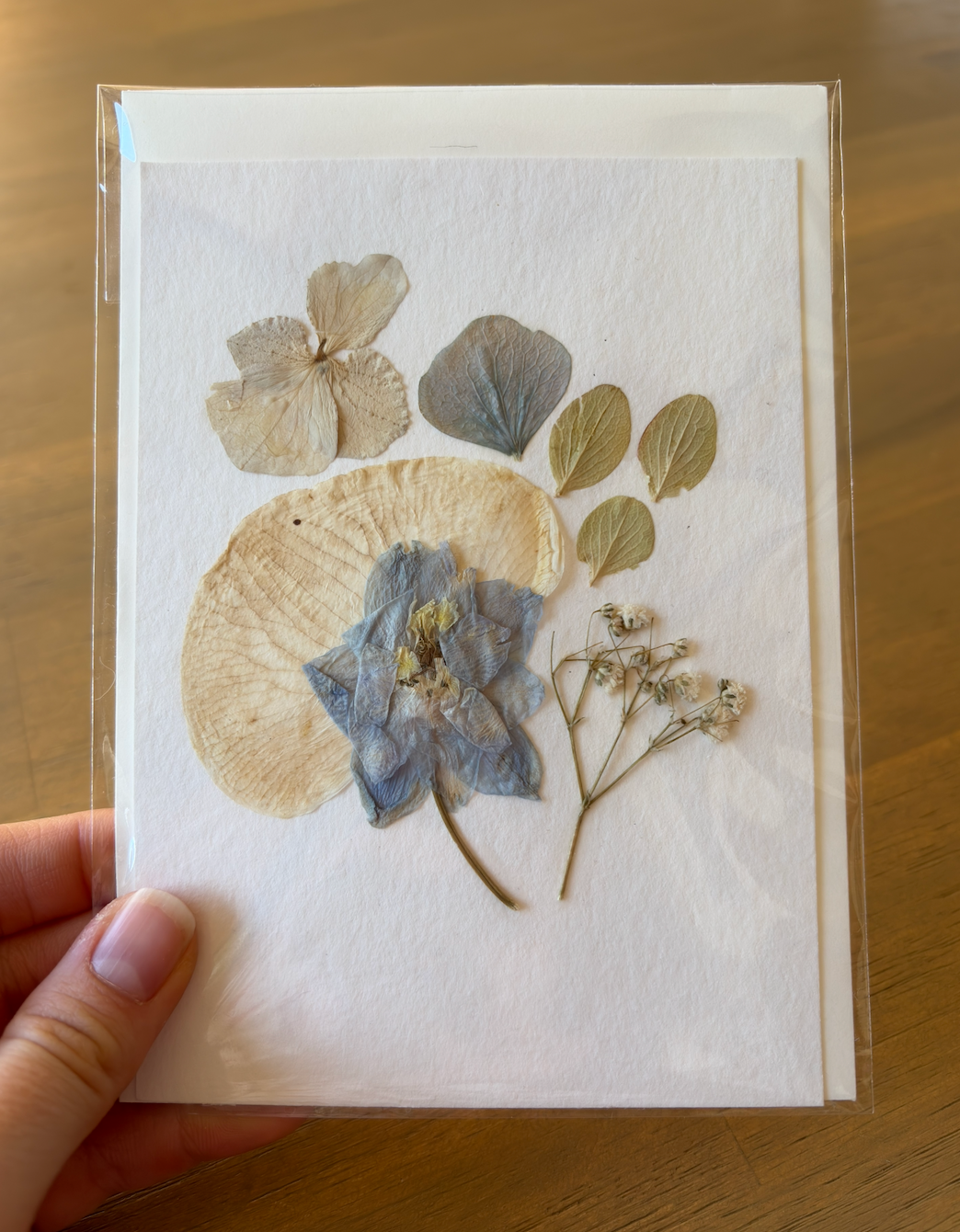 A5 Singlet Flower-pressed Card