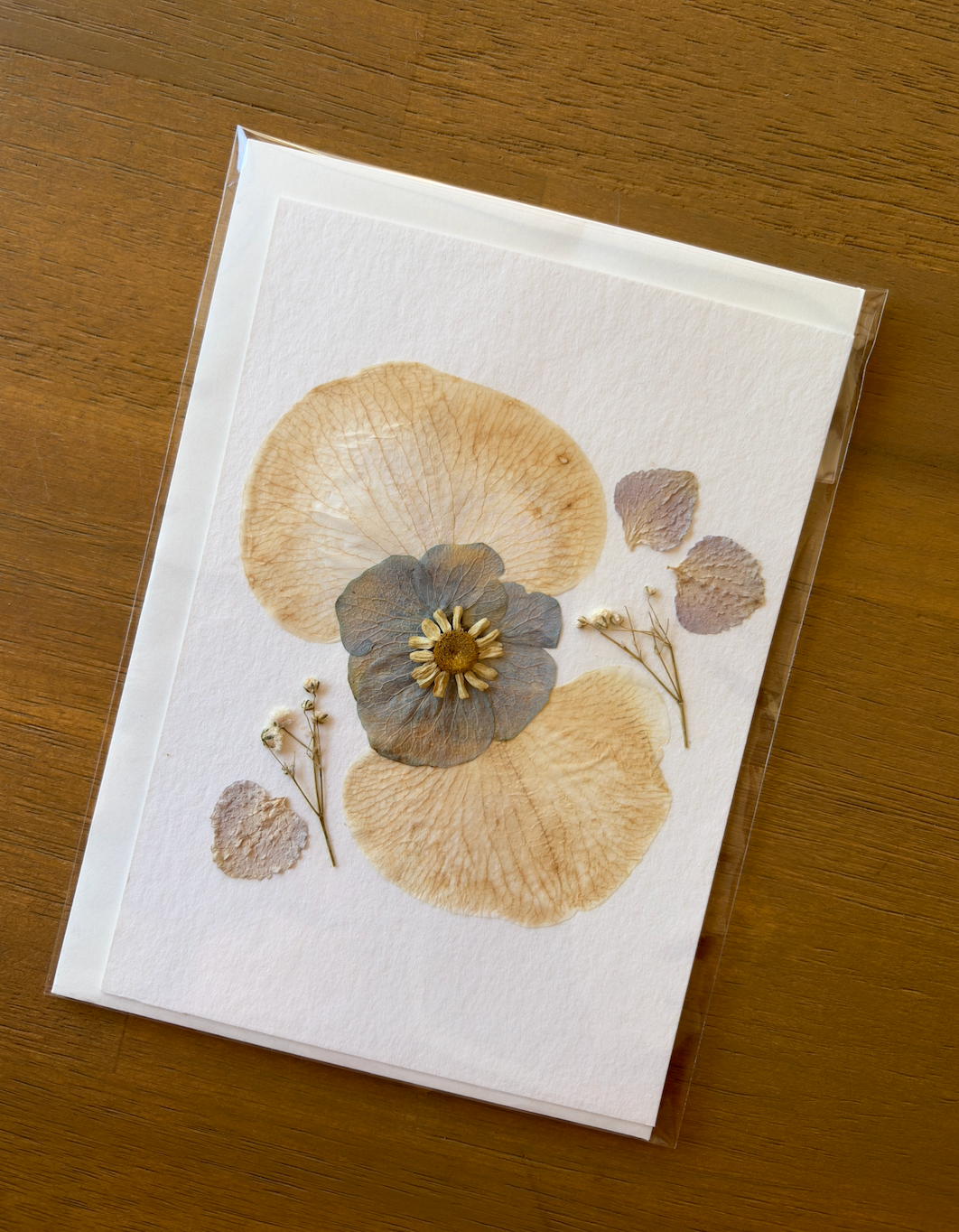 A5 Singlet Flower-pressed Card