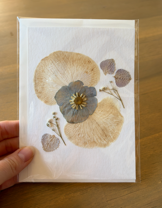 A5 Singlet Flower-pressed Card