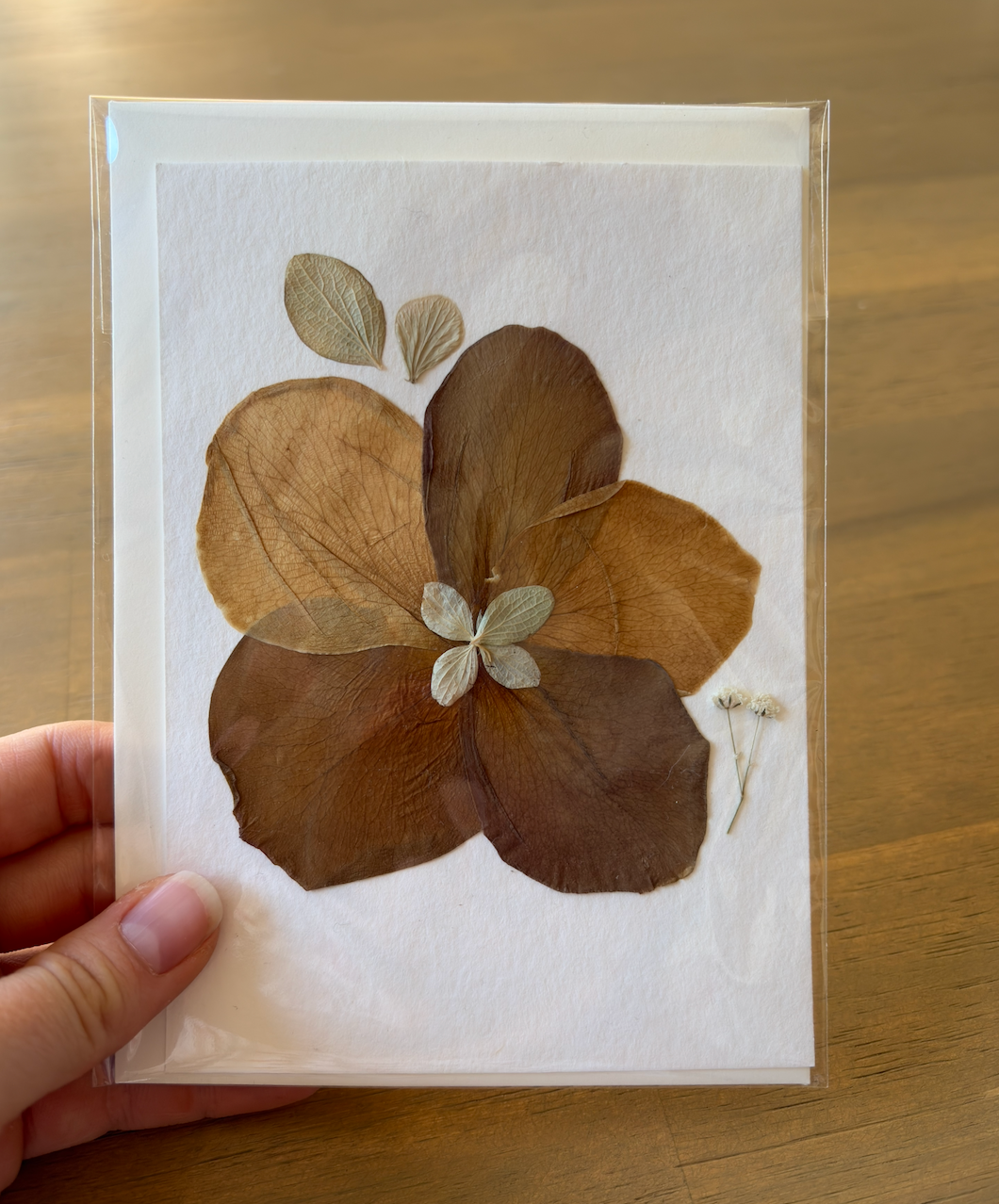 A5 Singlet Flower-pressed Card