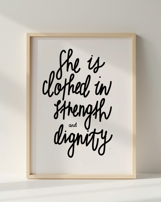 Clothed in Strength | Framed